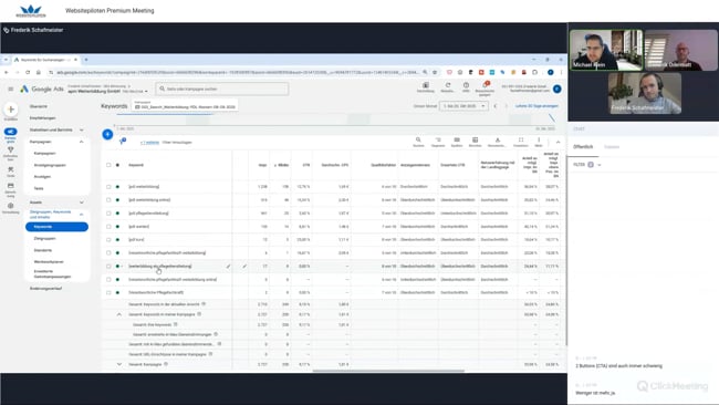 Landingpage Conversion-Optimierung & User Experience, Optimierung Google Ads Keyword-Strategie, Fehlermeldungen beim Google Ads Tracking und Umgang mit dem Google Support & Account-Strategen mit Michael Klein vom 20.10.25