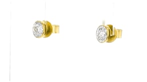 .50 ct. t.w. Oval Lab-Grown Diamond Stud Earrings in 18kt Gold Over Sterling