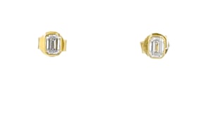 .50 ct. t.w. Emerald-Cut Lab-Grown Diamond Stud Earrings in 18kt Gold Over Sterling