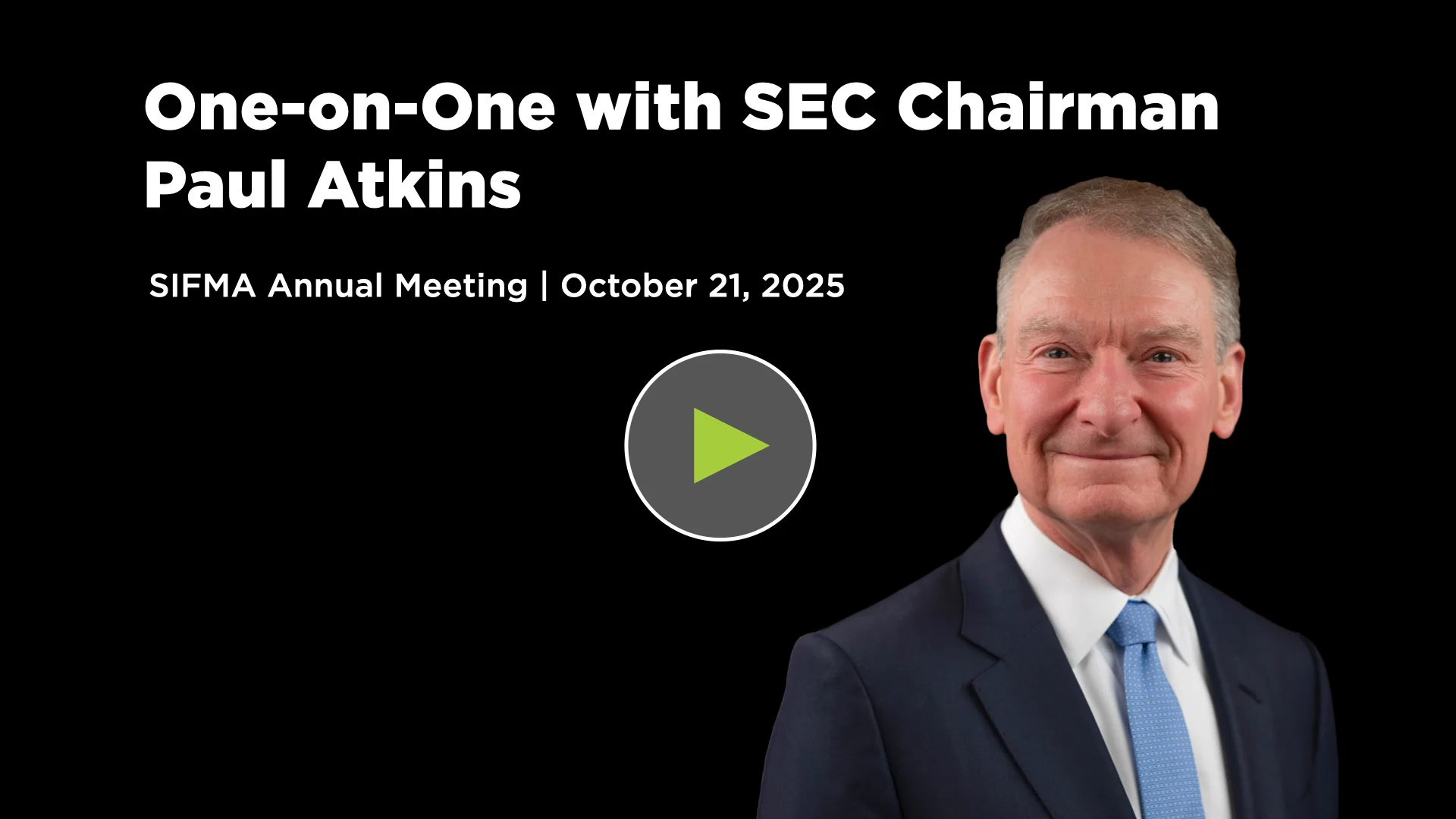 One-on-One with SEC Chairman Paul Atkins