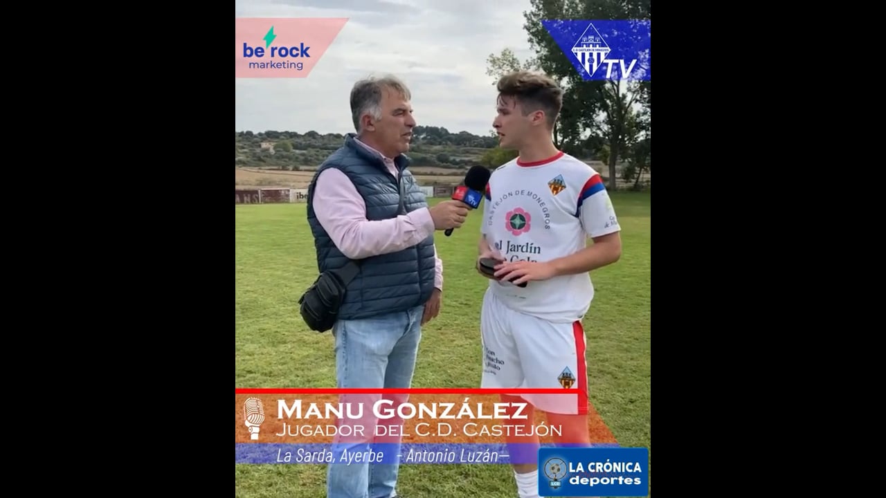 MANU GONZALÉZ (Jugador Castejón) CF Ayerbe 1-0 CD Castejón / Jor. 5 - 2ª Regional Gr 2-1 / Fuente: Facebook Castejón de Monegros