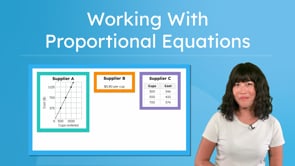 Working With Proportional Equations