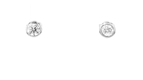 .50 ct. t.w. Bezel-Set Lab-Grown Diamond Stud Earrings in Sterling Silver