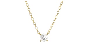 .25 Carat Lab-Grown Diamond Solitaire Necklace in 18kt Gold Over Sterling