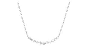 .50 ct. t.w. Lab-Grown Diamond Curved Bar Necklace in Sterling Silver