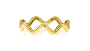 Italian 14kt Yellow Gold Zigzag Ring