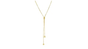 Italian 14kt Yellow Gold Lariat Knot Necklace