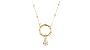 .20 Carat Round Lab-Grown Diamond Charm in 14kt Yellow Gold