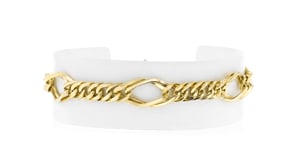 14kt Yellow Gold Geometric Oval-Link Bracelet
