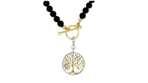 Sterling Silver and 18kt Gold Over Sterling Tree of Life Charm