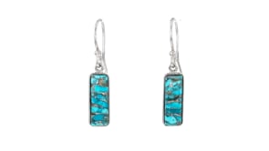 Turquoise Drop Earrings in Sterling Silver