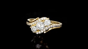 1.00 ct. t.w. Lab-Grown Diamond Bypass Ring in 14kt Yellow Gold