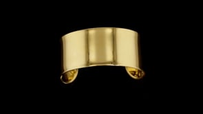 Italian 14kt Yellow Gold Wide Cuff Bracelet