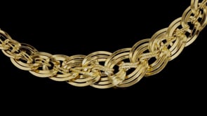 Italian 18kt Yellow Gold Interlocking-Link Necklace