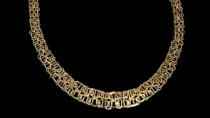 14kt Yellow Gold Graduated Byzantine Necklace