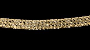 14kt Yellow Gold Three-Row Serpentine-Link Bracelet