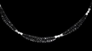 10.45 ct. t.w. Black and White Diamond Station Necklace in 14kt White Gold