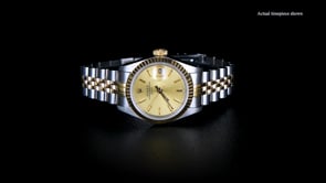 Pre-Owned Rolex Date Womens 26mm Automatic Stainless Steel and 18kt Yellow Gold Watch