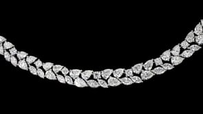 30.00 ct. t.w. Multi-Shaped Lab-Grown Diamond Necklace in 14kt White Gold
