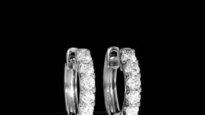 .50 ct. t.w. Lab-Grown Diamond Huggie Hoop Earrings in Sterling Silver