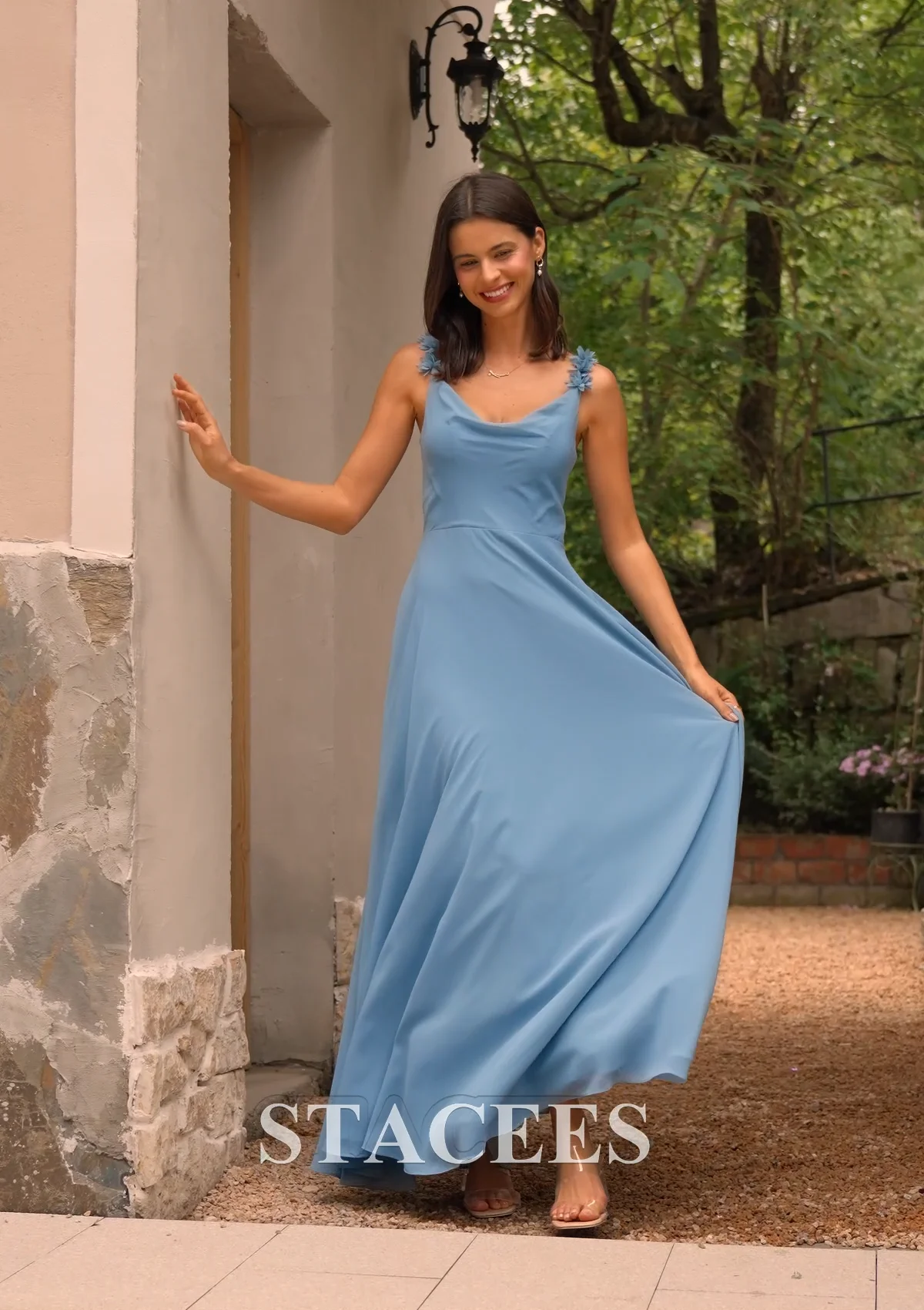 model dress bridesmaid Elegant Sleeveless V-Neck Pleated A-Line Floor-Length Bridesmaid Dress