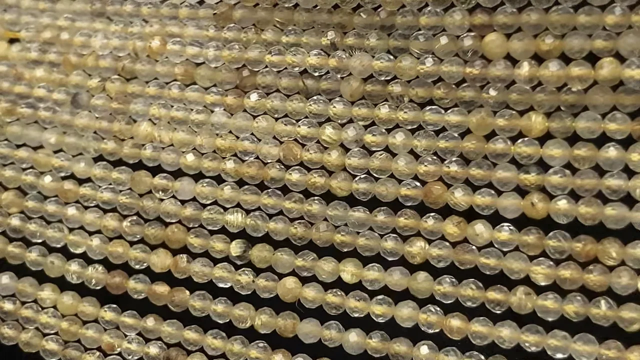 ルチルクォーツ 【和名・針水晶｜産地・ブラジル】 極小ラウンドカット