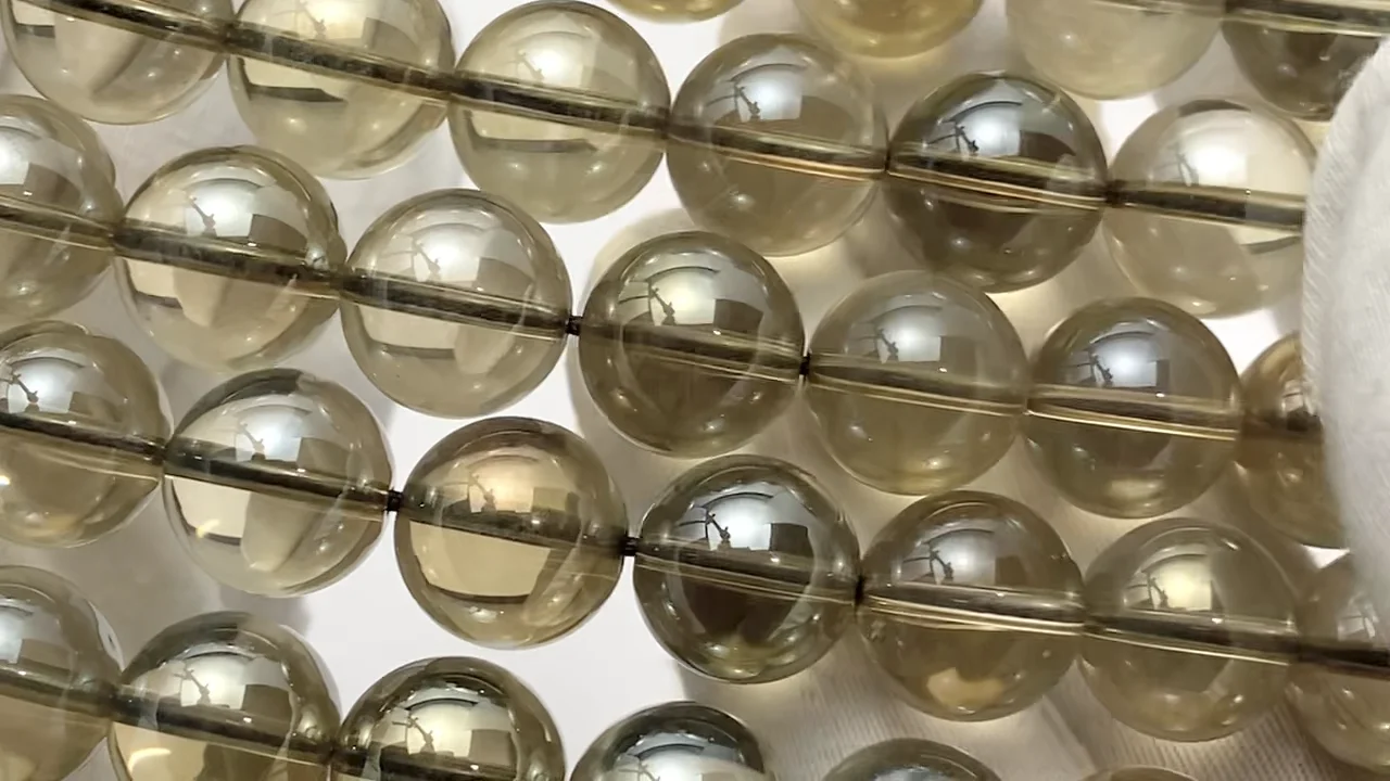 シャンパンオーラ ラウンド12mm ｜天然石ビーズの卸問屋・通販ケンケン