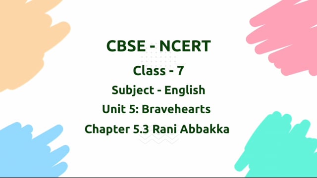Rani Abbakka – Class 7 English