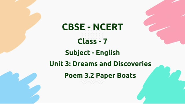 Paper Boats – Class 7 English