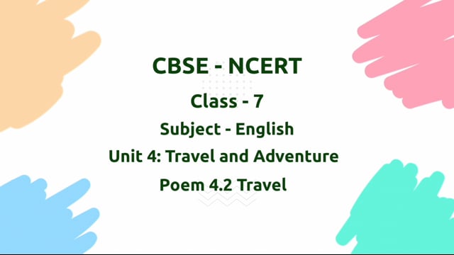 Travel – Class 7 English