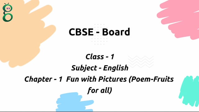 Fruits for all – Class 1 English