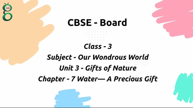 Water— A Precious Gift – Class 3 Environment