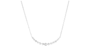 1.00 ct. t.w. Lab-Grown Diamond Curved Bar Necklace in Sterling Silver