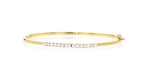 .50 ct. t.w. Lab-Grown Diamond Bangle Bracelet in 18kt Gold Over Sterling