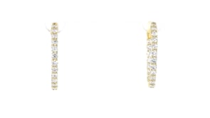 2.00 ct. t.w. Lab-Grown Diamond Inside-Outside Hoop Earrings in 18kt Gold Over Sterling