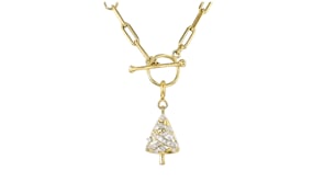 .15 ct. t.w. Diamond Christmas Tree Charm in 18kt Gold Over Sterling