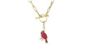 2.10 Carat Ruby Cardinal Charm in 18kt Gold Over Sterling
