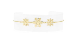 Italian 10kt Yellow Gold Snowflake Trio Bracelet