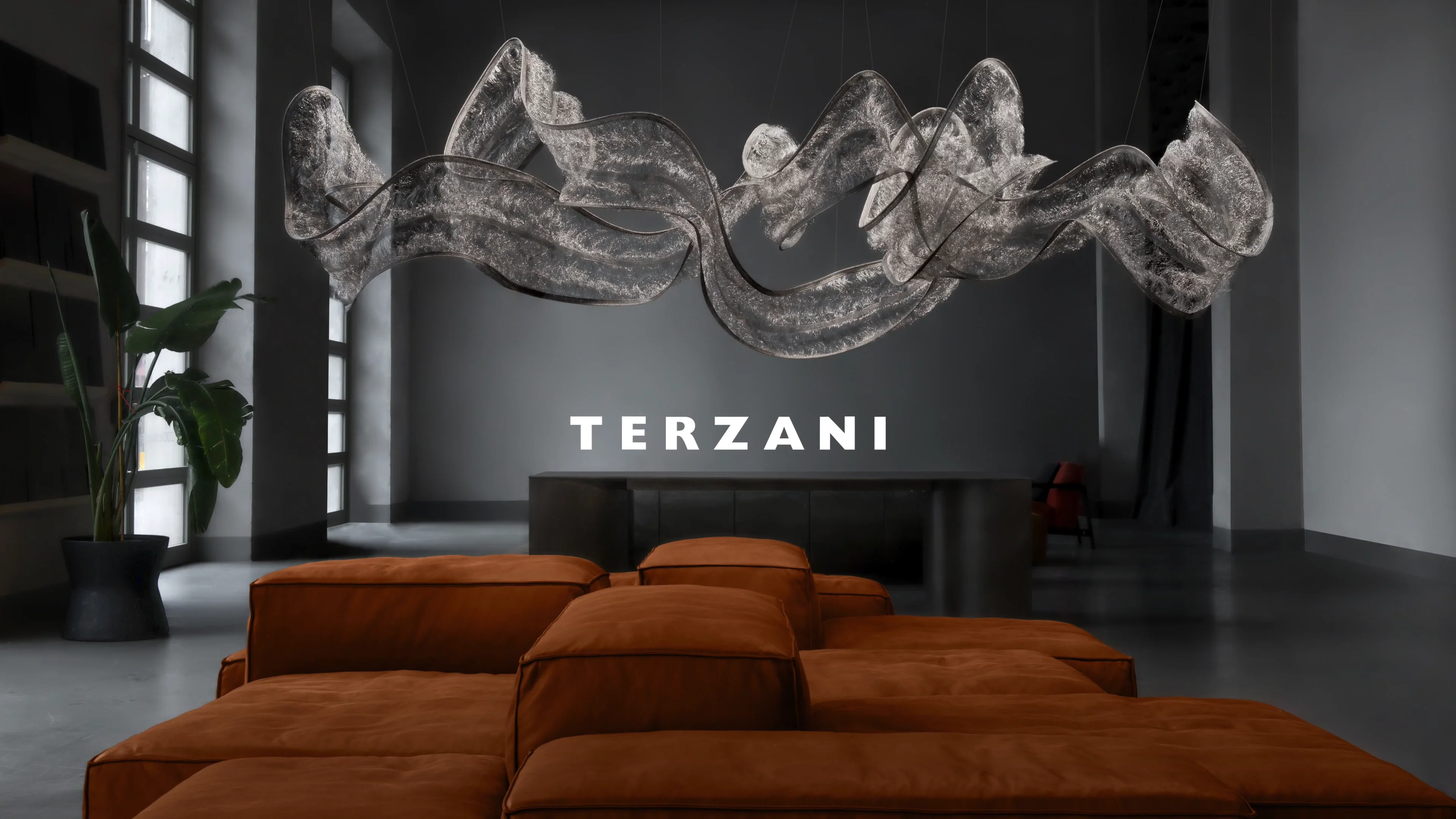 Genesis double linear suspended sculpture – Terzani Usa Shop