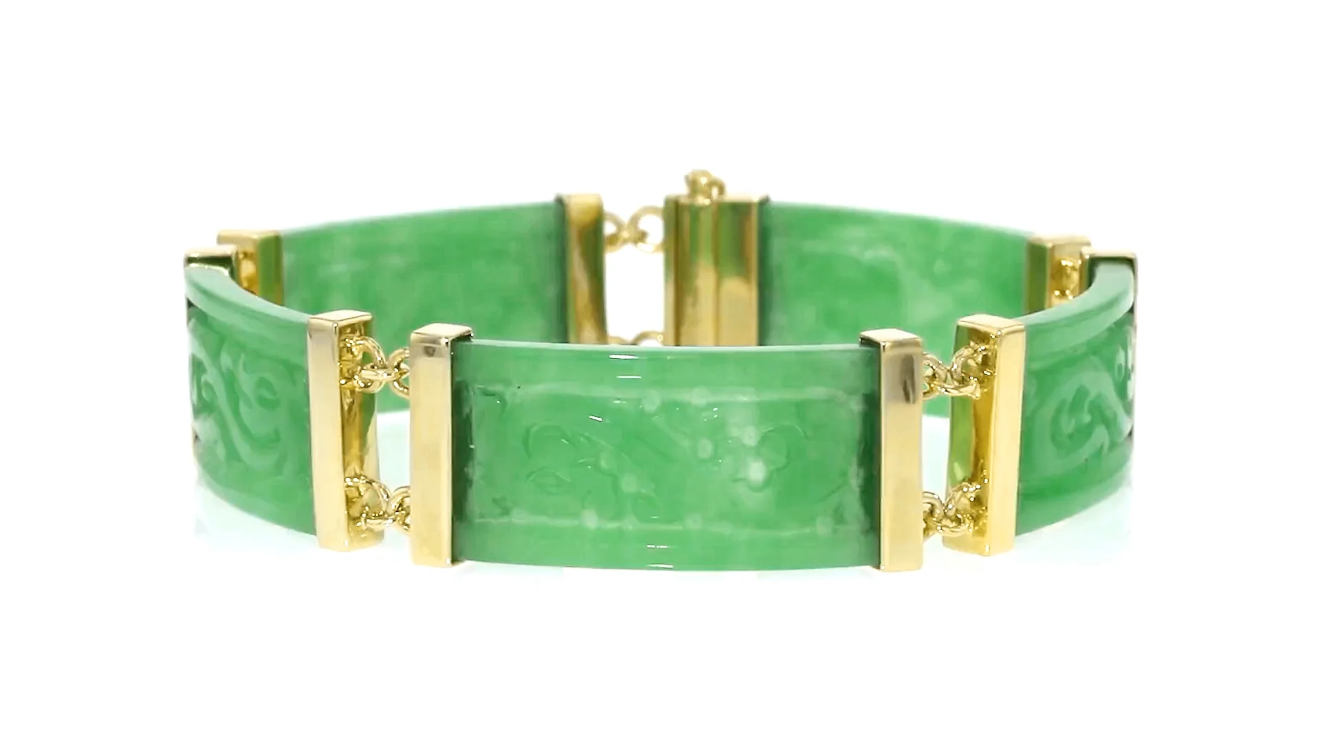 Jade Dragon Bracelet with 18kt Gold Over Sterling | Ross Simons
