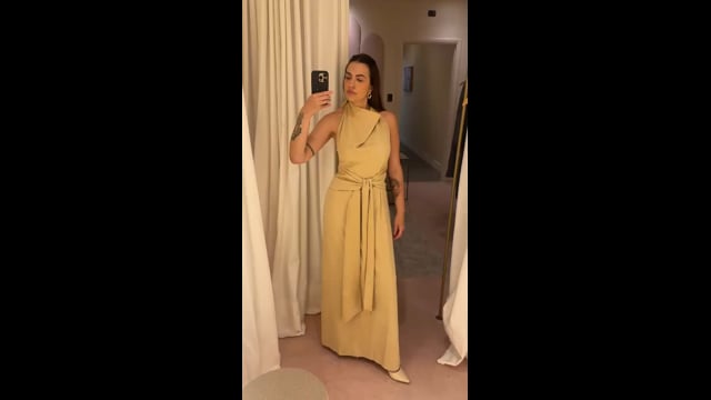 Vestido Debie Manteiga 