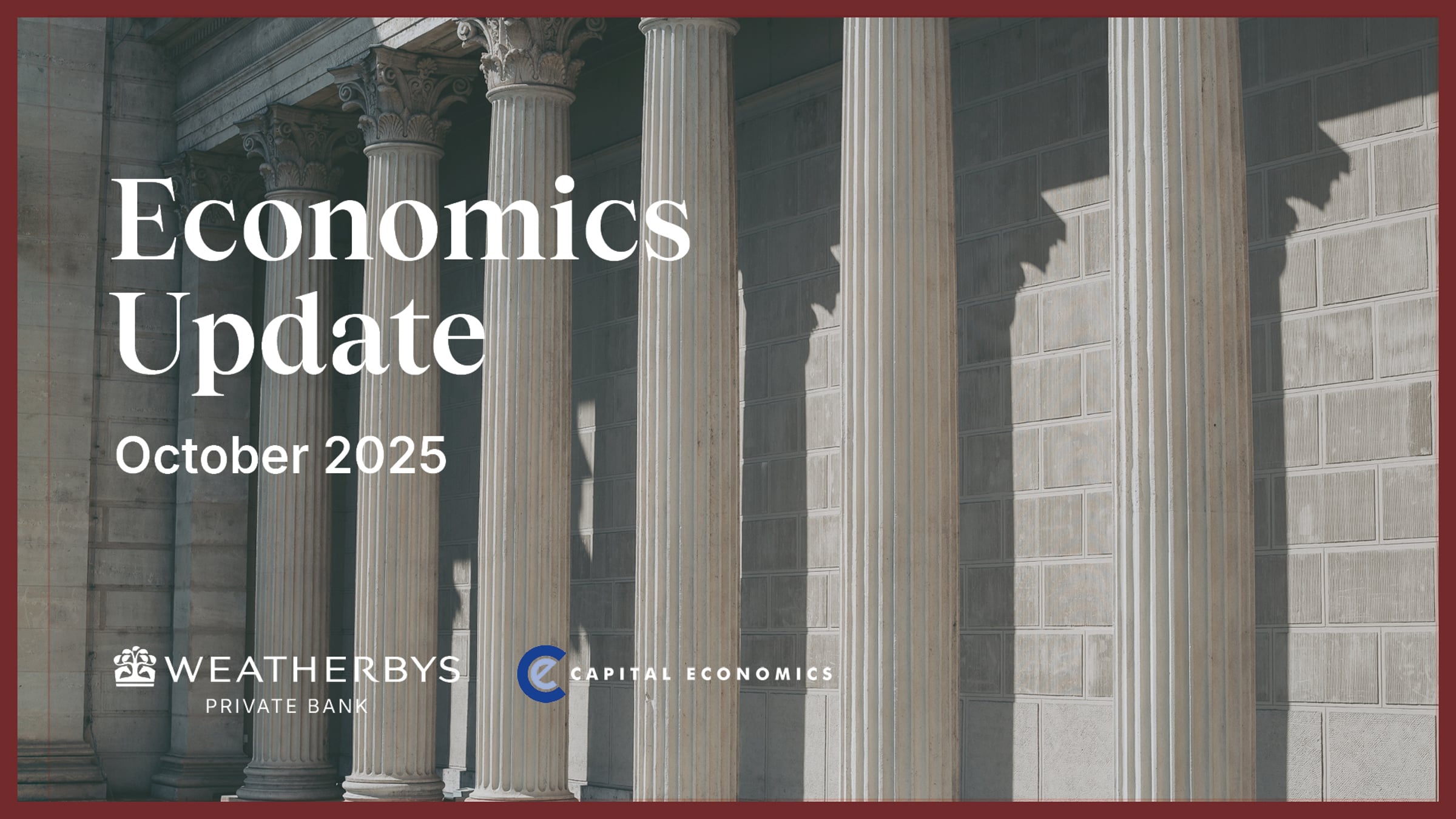 Weatherbys Private Bank Economics Update - October 2025 | Videos ...