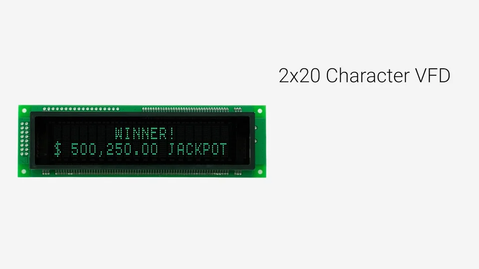 2x20 Character VFD Module | Parallel Interface Dot Matrix with