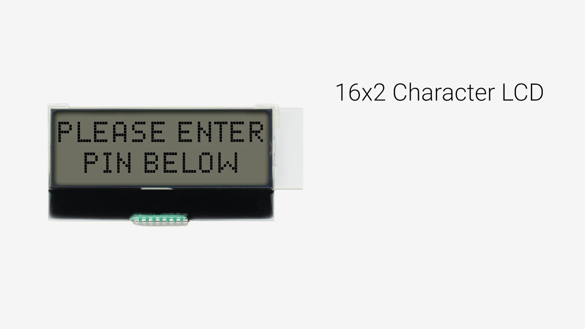 16x2 Character COG LCD | FSTN+ Display with Side White Backlight 3.3V