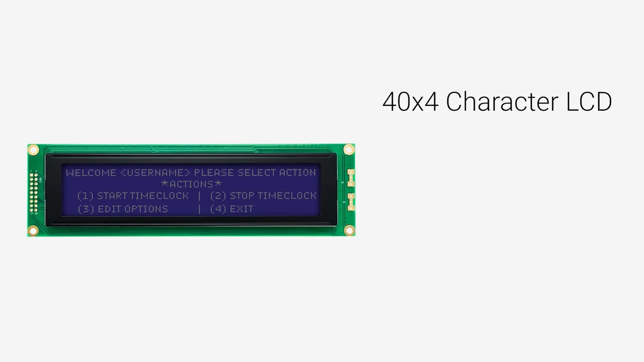 40x4 Character LCD | STN- Blue Display with White Backlight