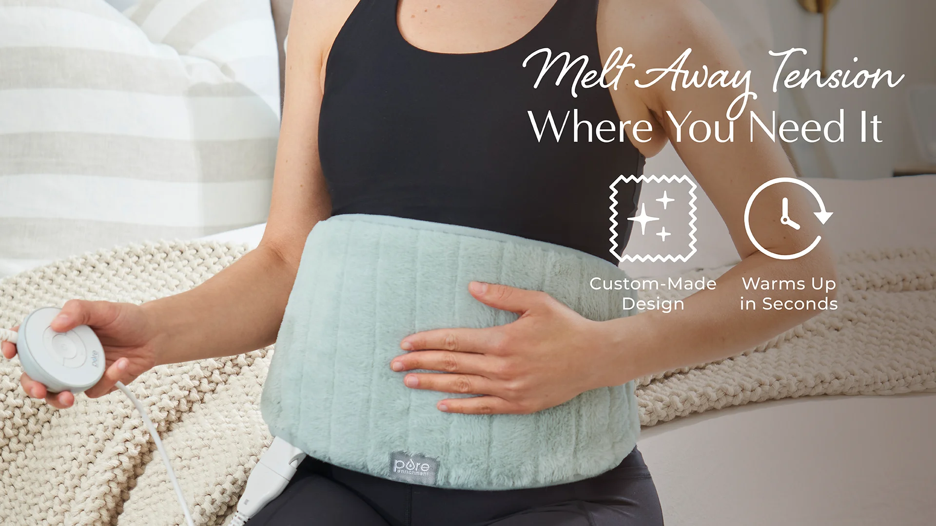リラクゼーショングッズ Pure Renaissance Hormesis EstheeMat PureRadiance™ Lumbar & Abdominal Luxury Heating Pad | Pure Enrichment®