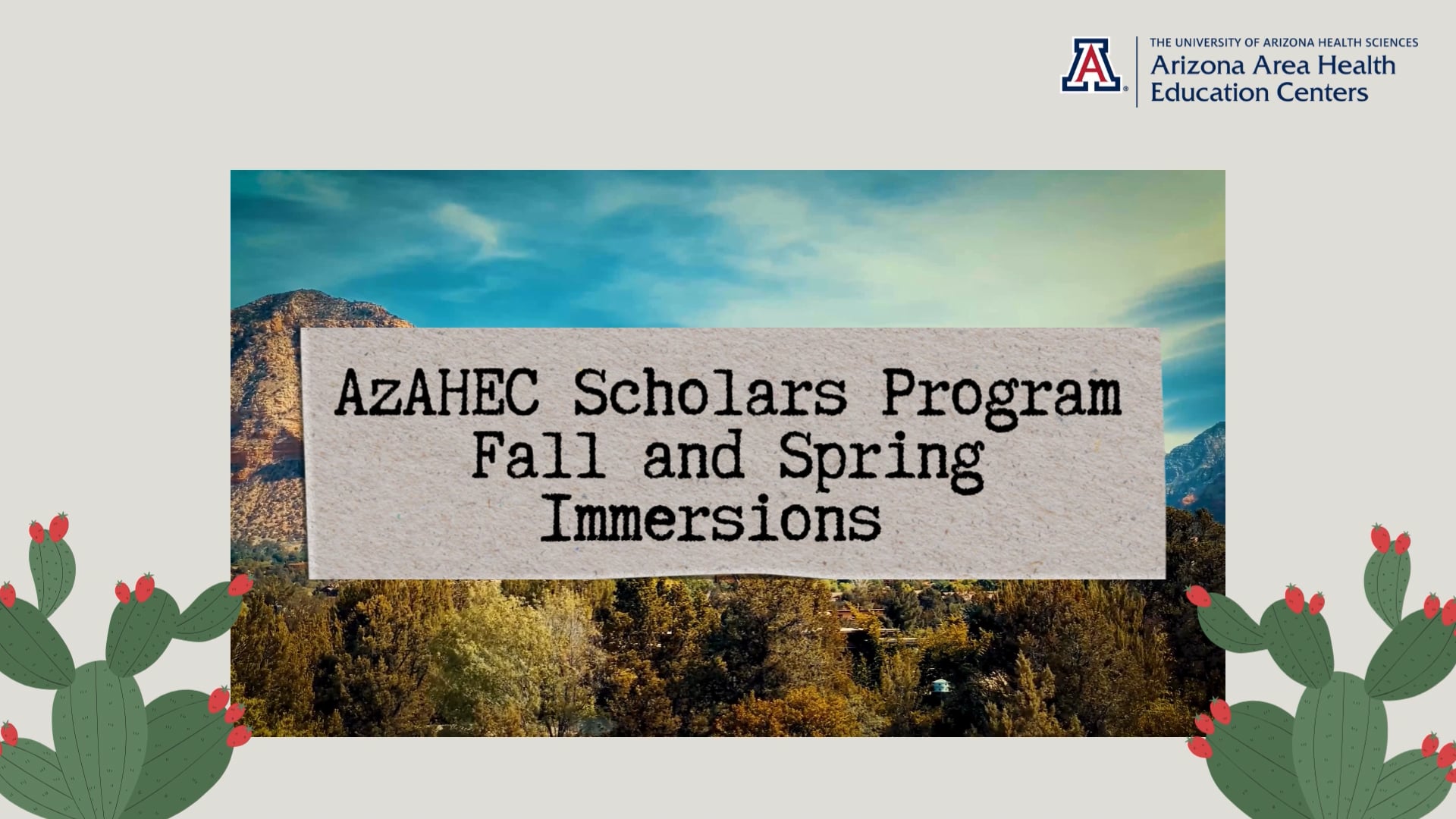 AzAHEC Scholars Program Fall and Spring Immersions | Videos & Movies on ...