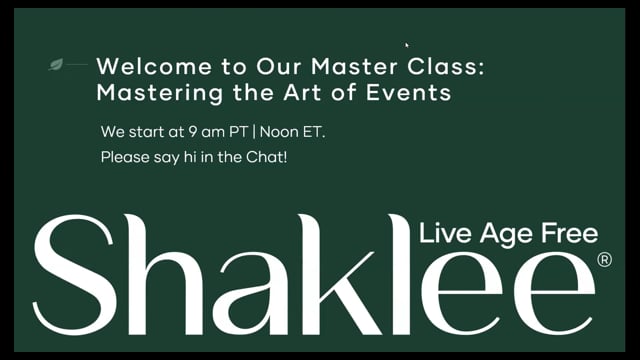 Masterclass: Mastering the Art of Events