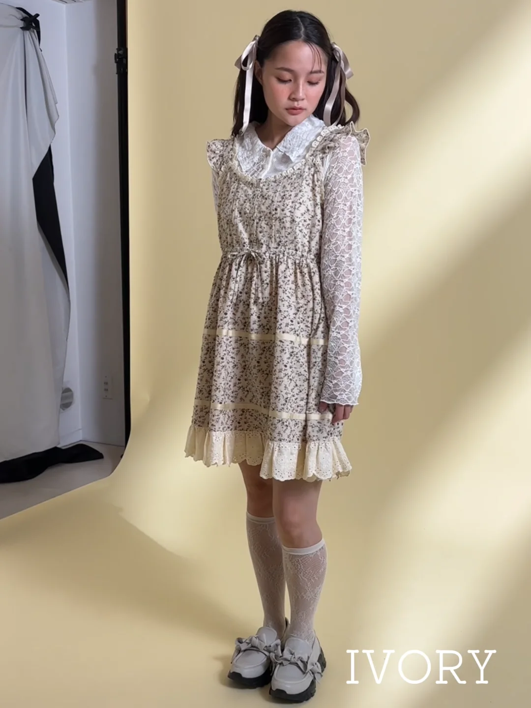 petit flowerフレアミニワンピース｜メリージェニー（merry jenny