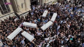 كلمة البطريرك يوحنا العاشر أثناء تشييع قتلى تفجير كنيسة مار الياس-دويلعة